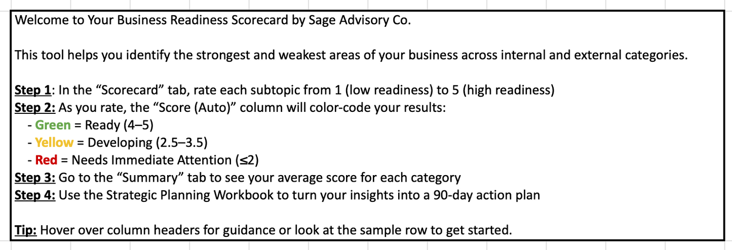 DIY Business Strategy Workbook - for Entrepreneurs
