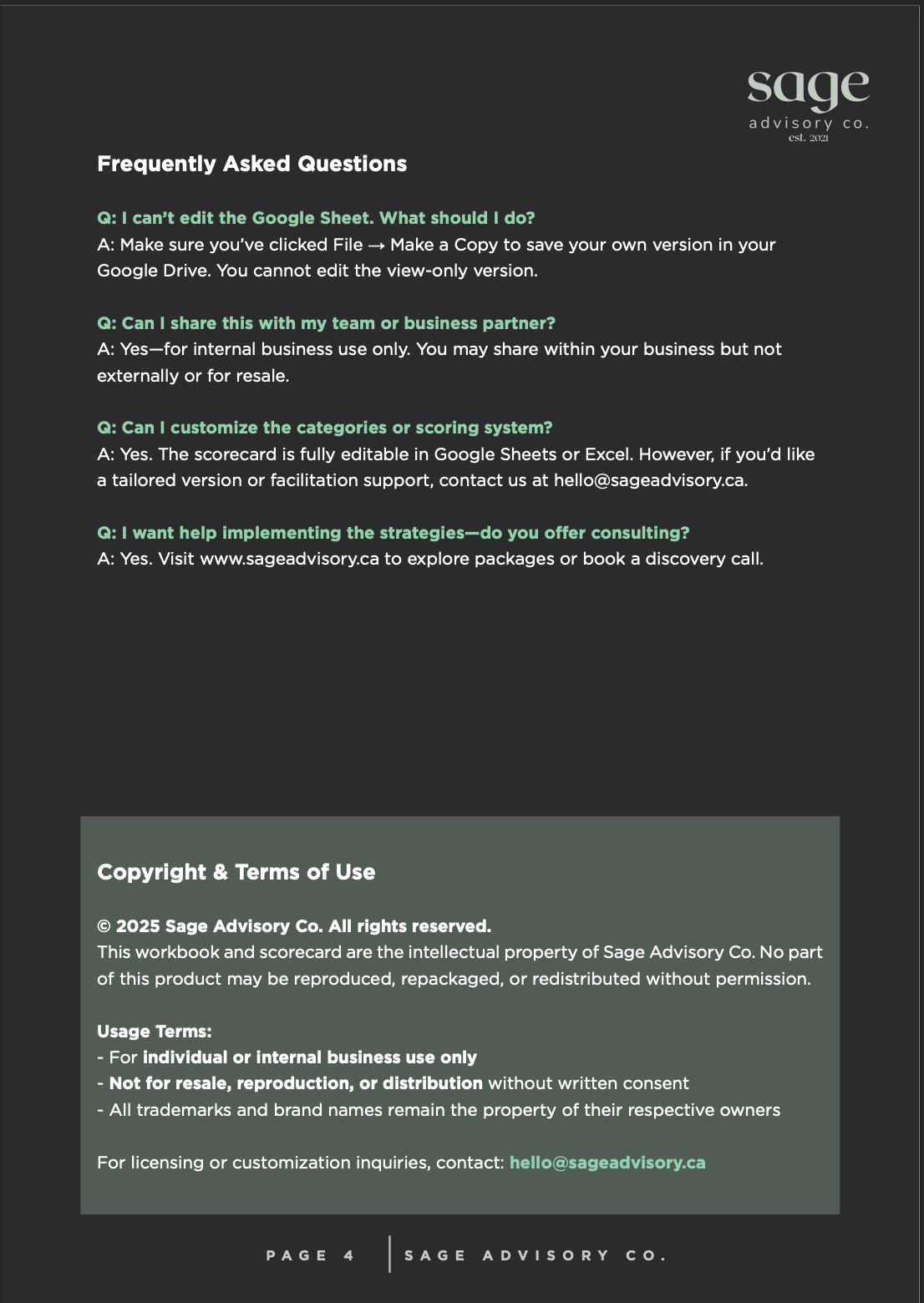 DIY Business Strategy Workbook - for Entrepreneurs